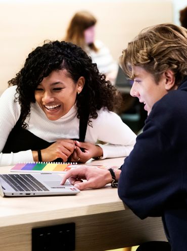 hva students working on a project